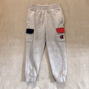 Boys Gray Champion Cargo Joggers with Pockets | Size XS